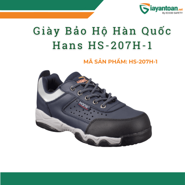 Giới thiệu giày bảo hộ Hàn Quốc Hans HS-207H-1 với thiết kế hiện đại và độ an toàn cao