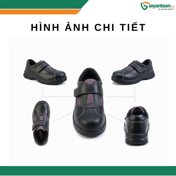 Hình ảnh chi tiết giày bảo hộ King’s KL225Z với chất liệu bền chắc, hoàn thiện tỉ mỉ