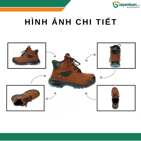 Hình ảnh chi tiết giày bảo hộ cao cổ OTTER OWT993KW với chất liệu bền chắc