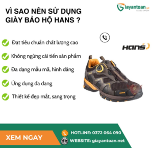 Vì sao nên sử dụng giày bảo hộ Hans