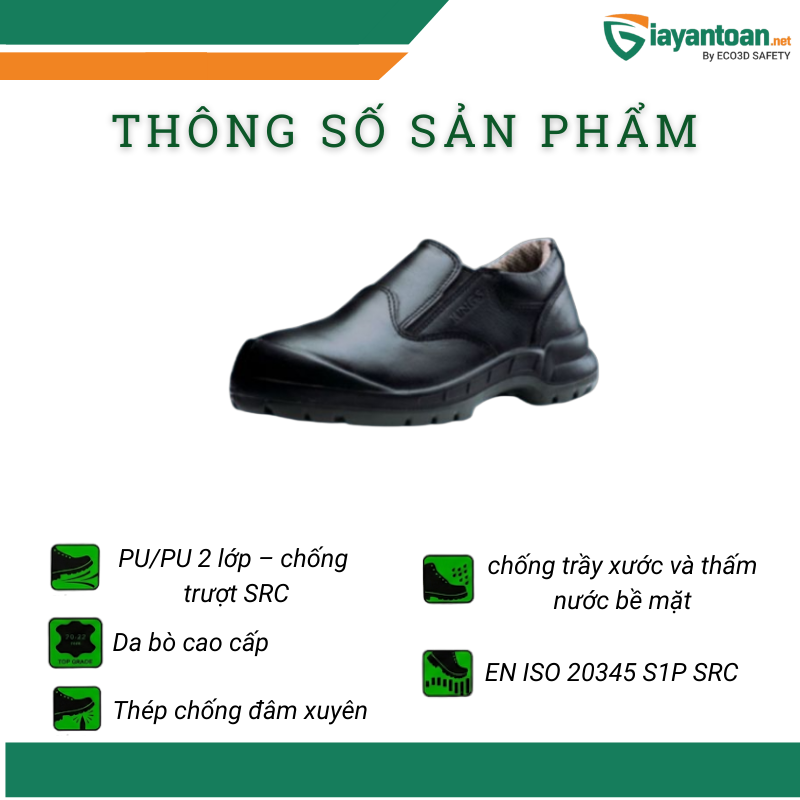 Thông số kỹ thuật giày bảo hộ Kings KWD 807