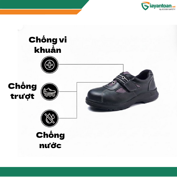 Tính năng nổi bật của giày bảo hộ King’s KL225Z như chống trượt, chống va đập