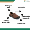 Tính năng nổi bật của giày bảo hộ cao cổ OTTER OWT993KW như chống trượt, bảo vệ cổ chân