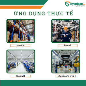 Ứng dụng giày bảo hộ thể thao Sporty ERST17LB01 trong kho xưởng