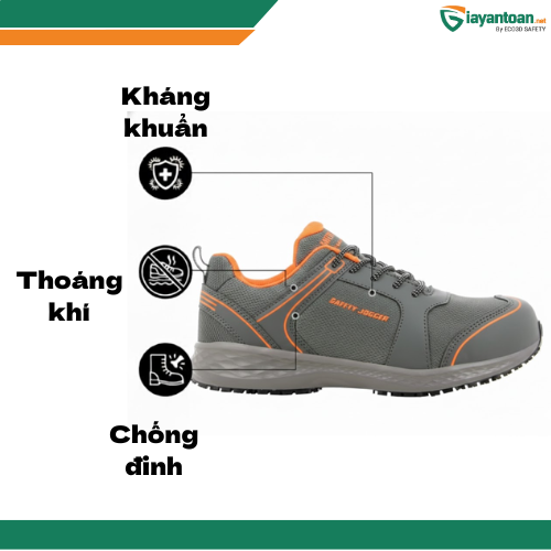 Tính năng nổi bật của giày bảo hộ Safety Jogger Balto như chống trượt, chống va đập