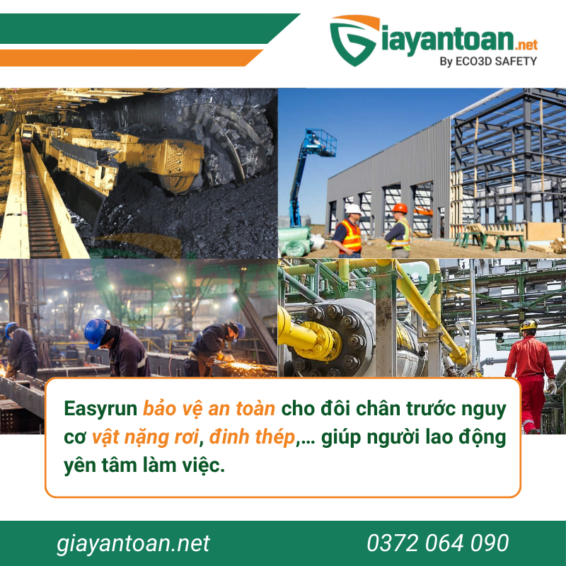 Ứng dụng thực tế của giày Giày bảo hộ EasyRun