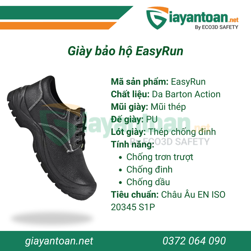 Thông số kỹ thuật của Giày bảo hộ EasyRun