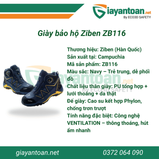 Giày bảo hộ Ziben ZB116