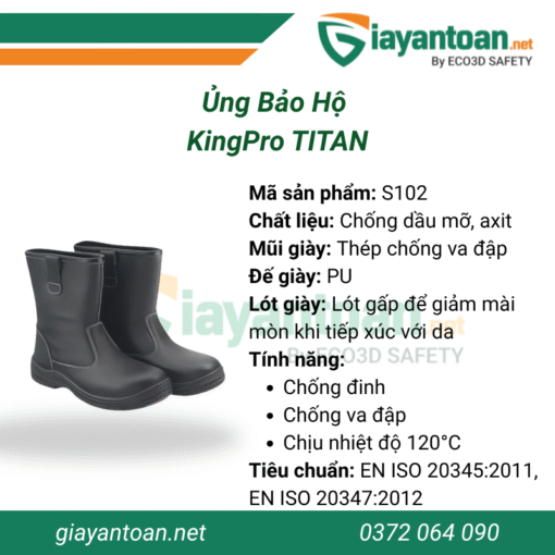 Thông số kỹ thuật của Ủng bảo hộ KingPro TITAN S102