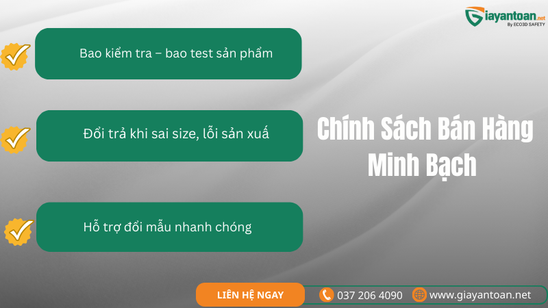 Chính Sách Bán Hàng Minh Bạch – Bao Test, Bao Đổi Trả