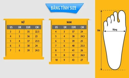chọn giày bảo hộ theo size chuẩn