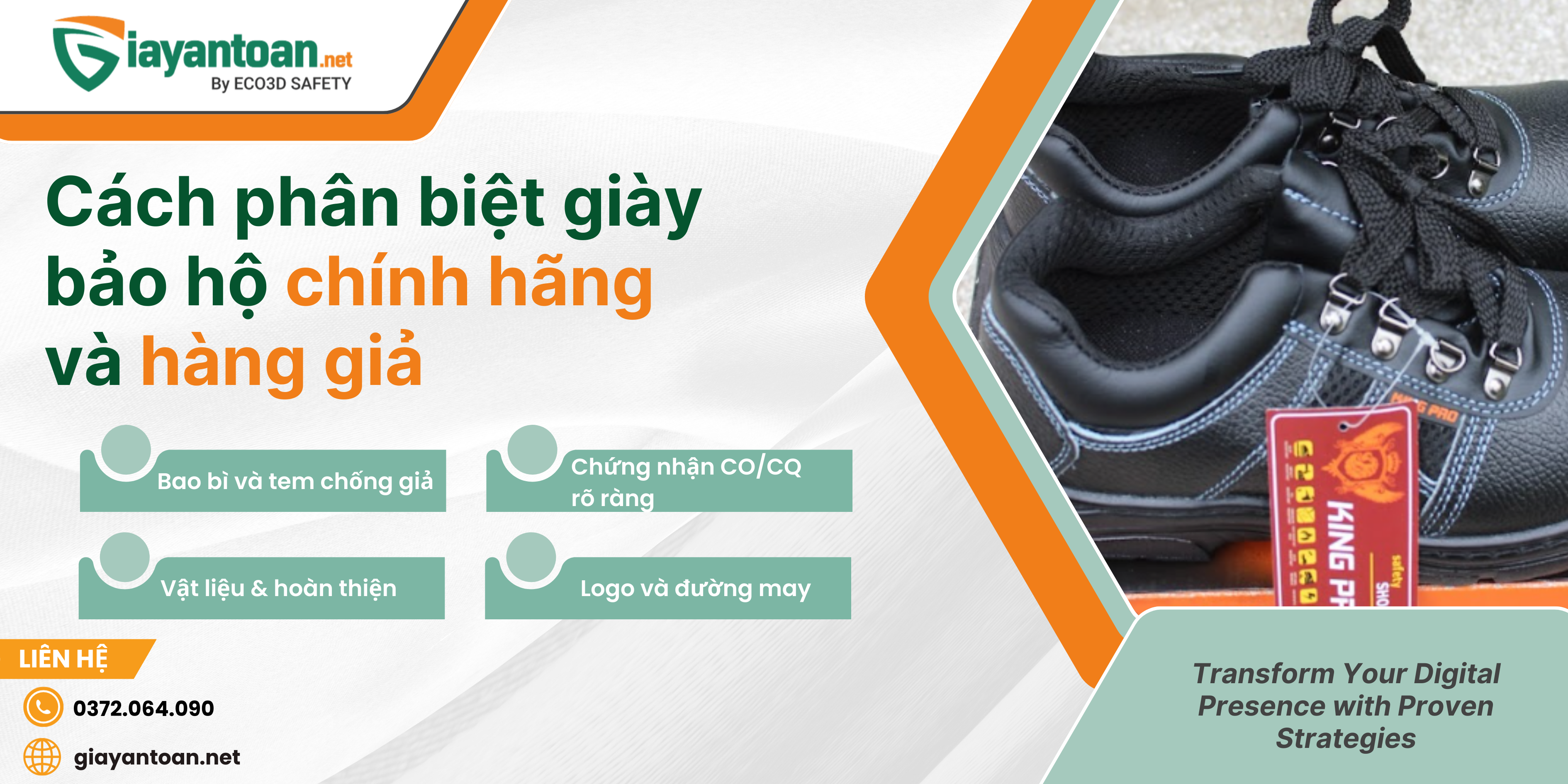 Giày bảo hộ chính hãng và không chính hãng – so sánh chi tiết để chọn sản phẩm an toàn