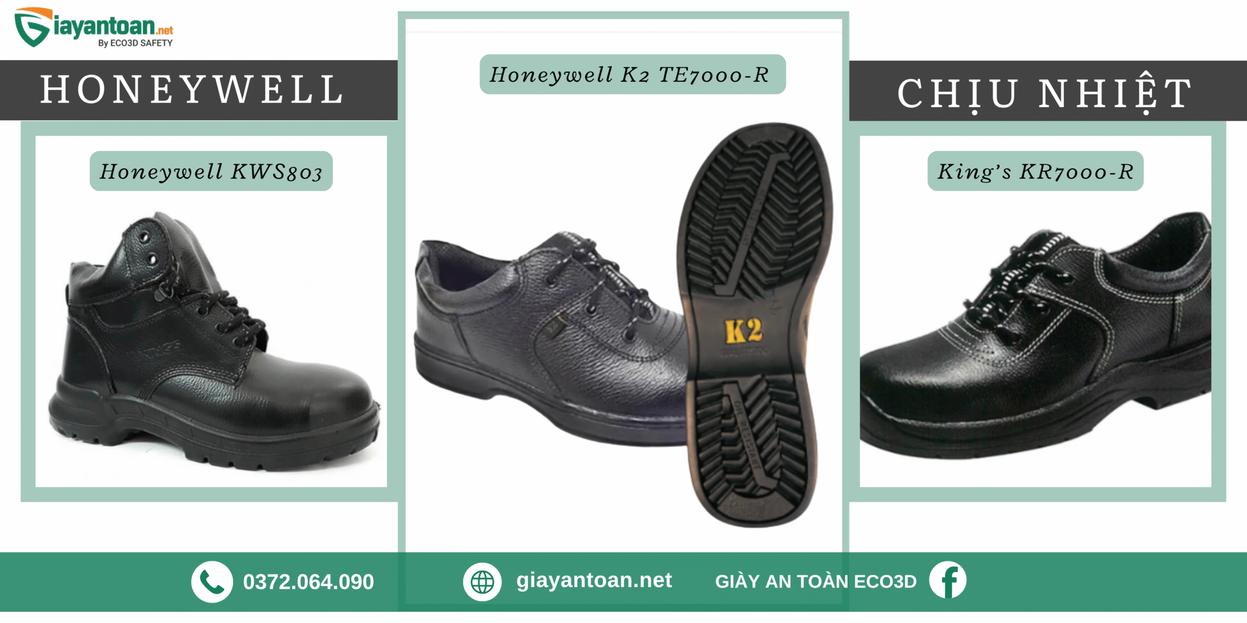 Các mẫu giày bảo hộ Honeywell chịu nhiệt tiêu biểu