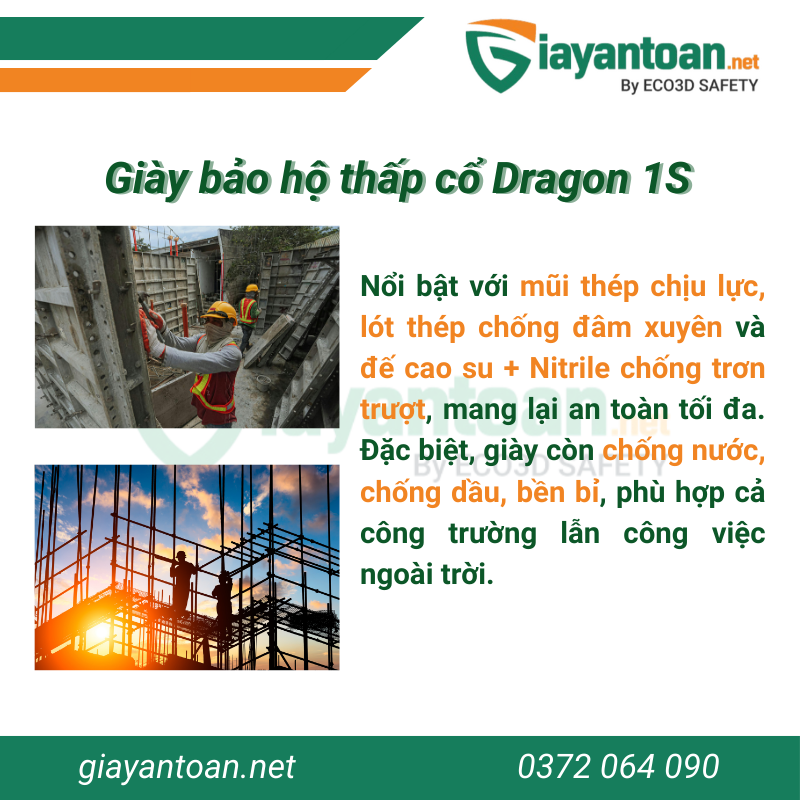 Giày bảo hộ thấp cổ Dragon 1S