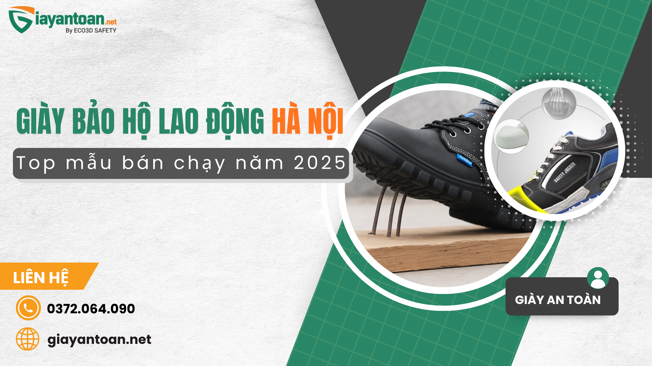 Giày bảo hộ lao động Hà Nội chất lượng cao, mẫu mới 2025 cho công nhân và kỹ sư