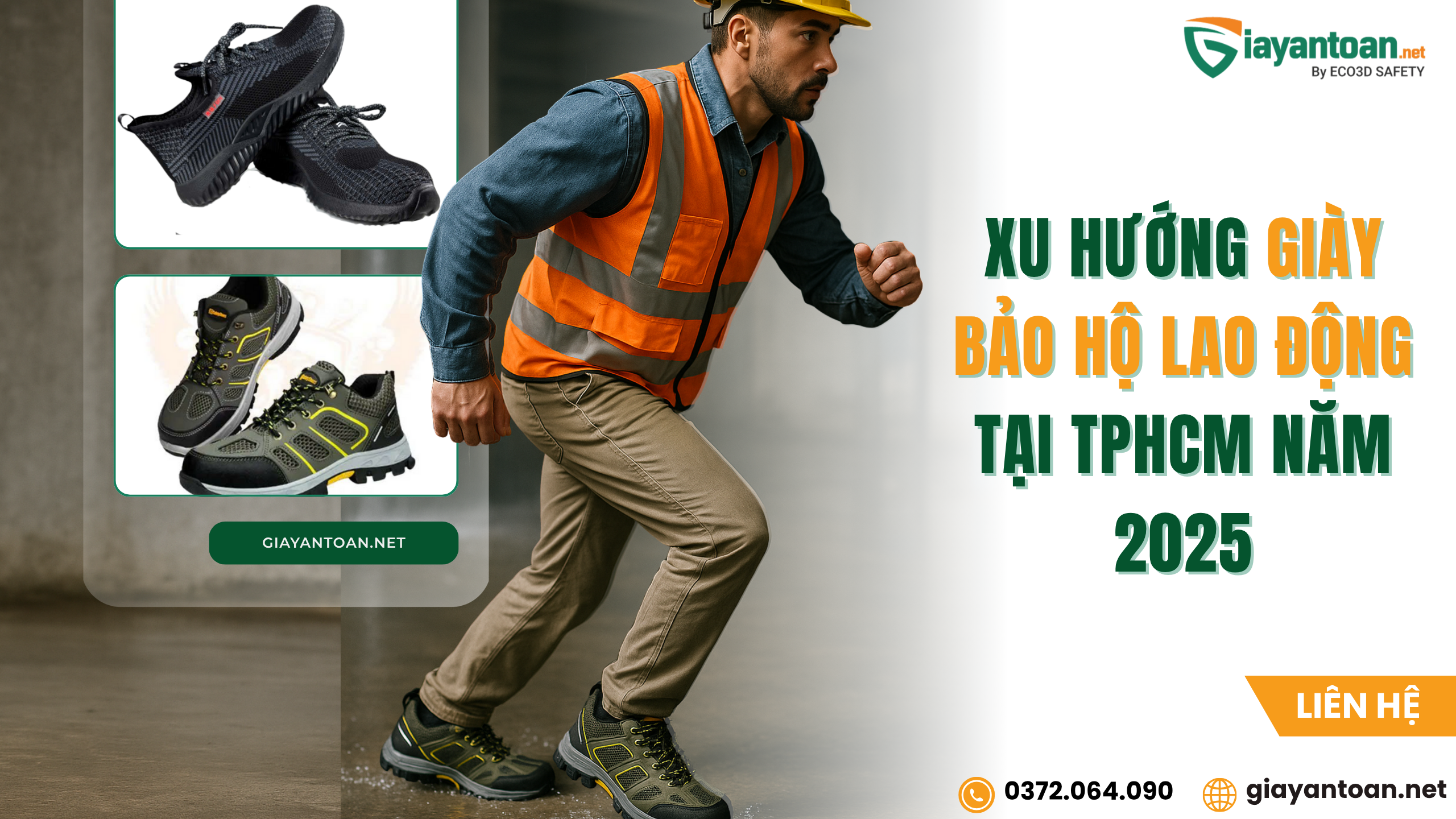 Giày bảo hộ lao động Thành phố Hồ Chí Minh chính hãng – bảo vệ an toàn cho công nhân và kỹ sư trong công trình, nhà máy năm 2025.