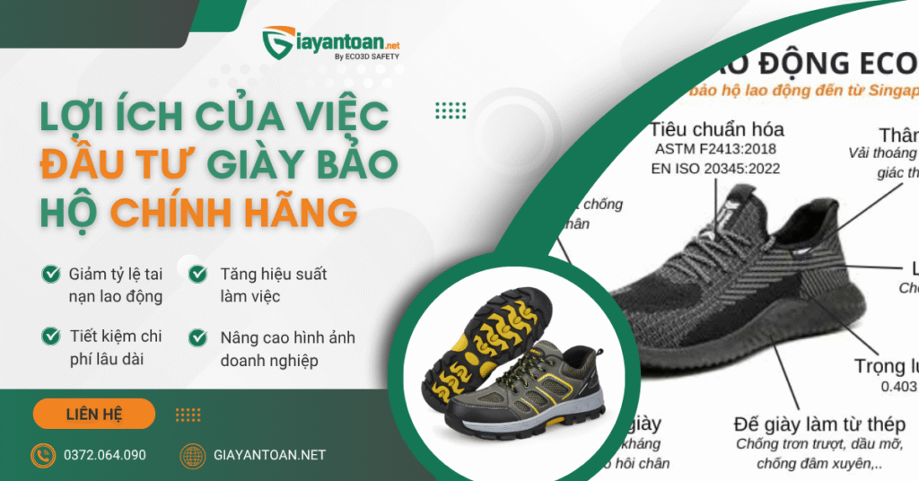 Giày bảo hộ lao động Hải Phòng chính hãng – Bền, chống trượt, an toàn cho công nhân cảng biển.