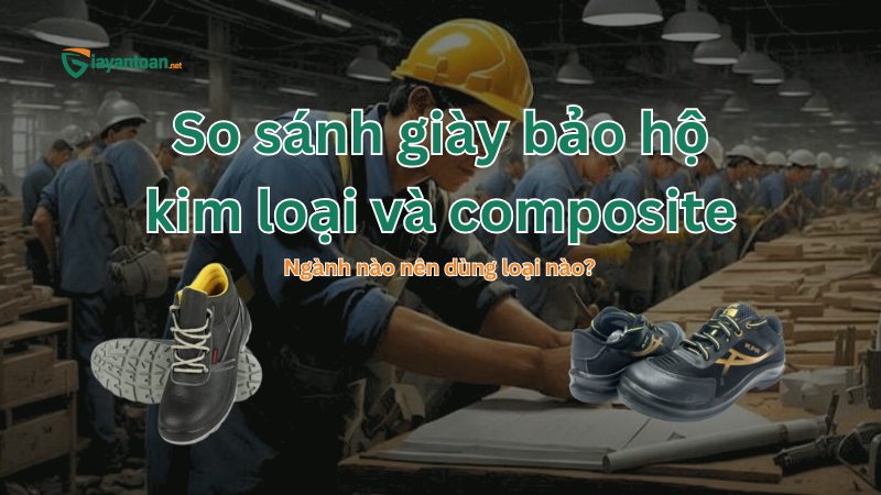 So sánh giày bảo hộ kim loại và composite – Ngành nào nên dùng loại nào?