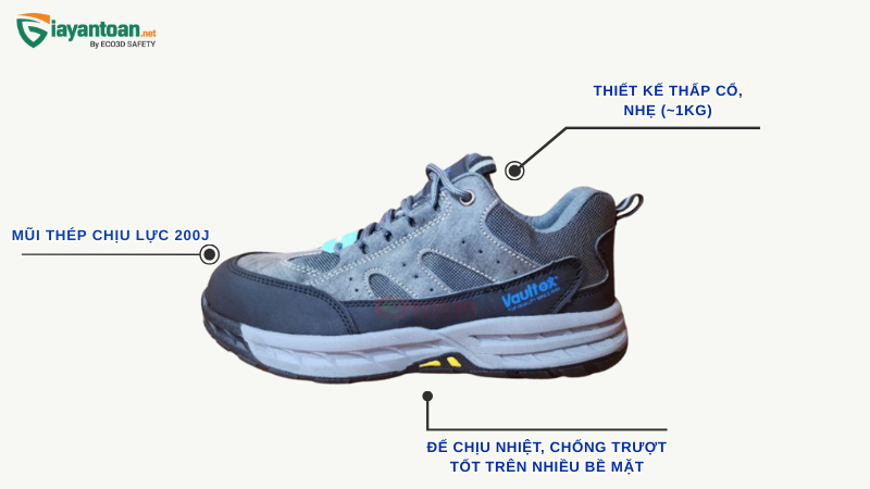 KingPro S101 RAPTO là mẫu giày chịu nhiệt hướng đến sự linh hoạt và thoải mái, vẫn đảm bảo an toàn cần thiết.