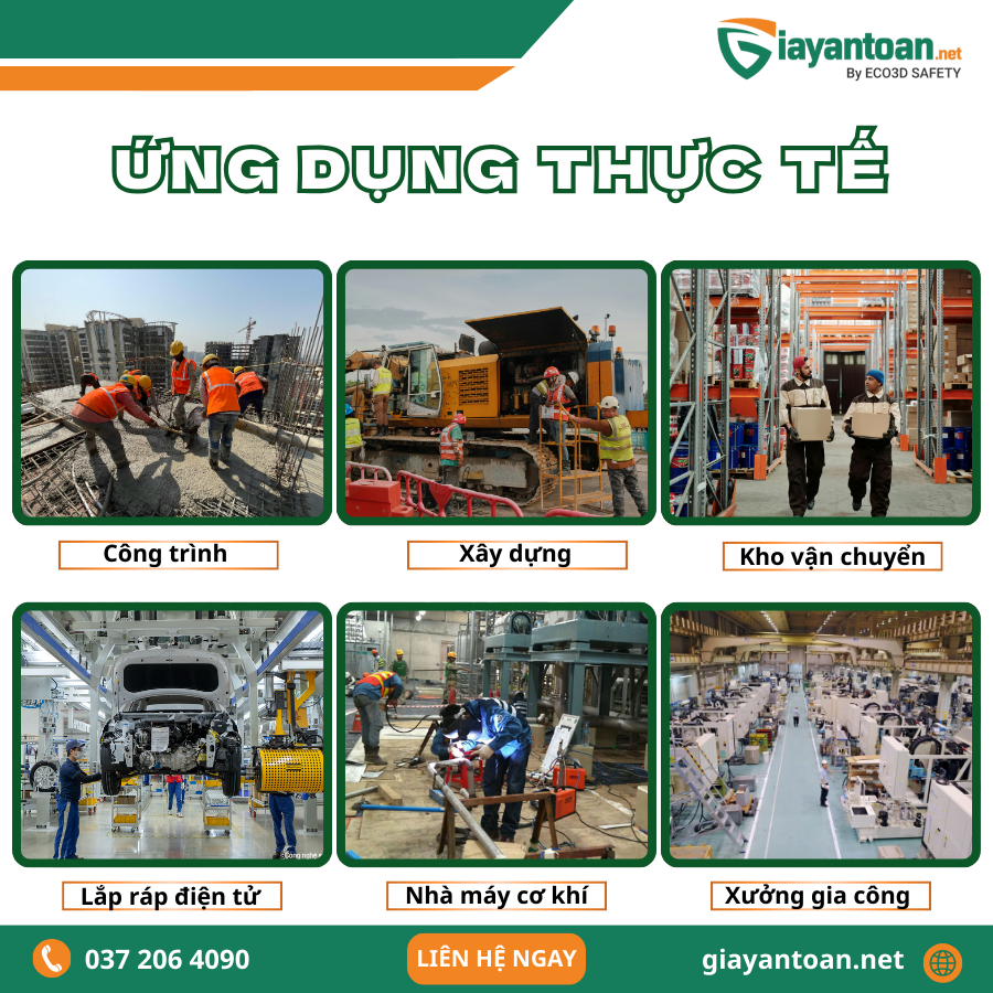 Ứng dụng thực tế của Giày Bảo Hộ Delta Plus MANHATTAN S3 SRC