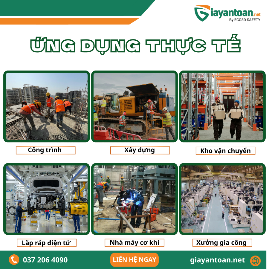 Ứng dụng thực tế của Giày bảo hộ lao động BROOKLYN S3 SRC