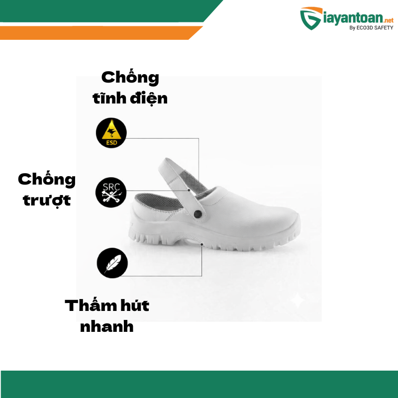 Ứng dụng Giày Phòng Sạch Safetoe L-7096
