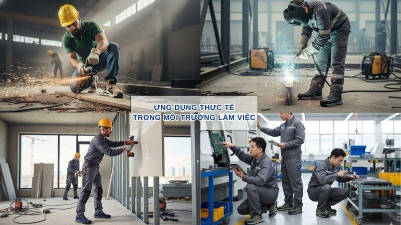 Ứng dụng giày bảo hộ chống đinh trong môi trường làm việc thực tế