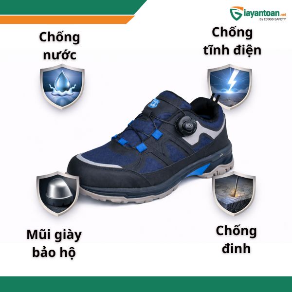 Các tính năng an toàn của giày bảo hộ COV-RT-401 chống đinh chống nước