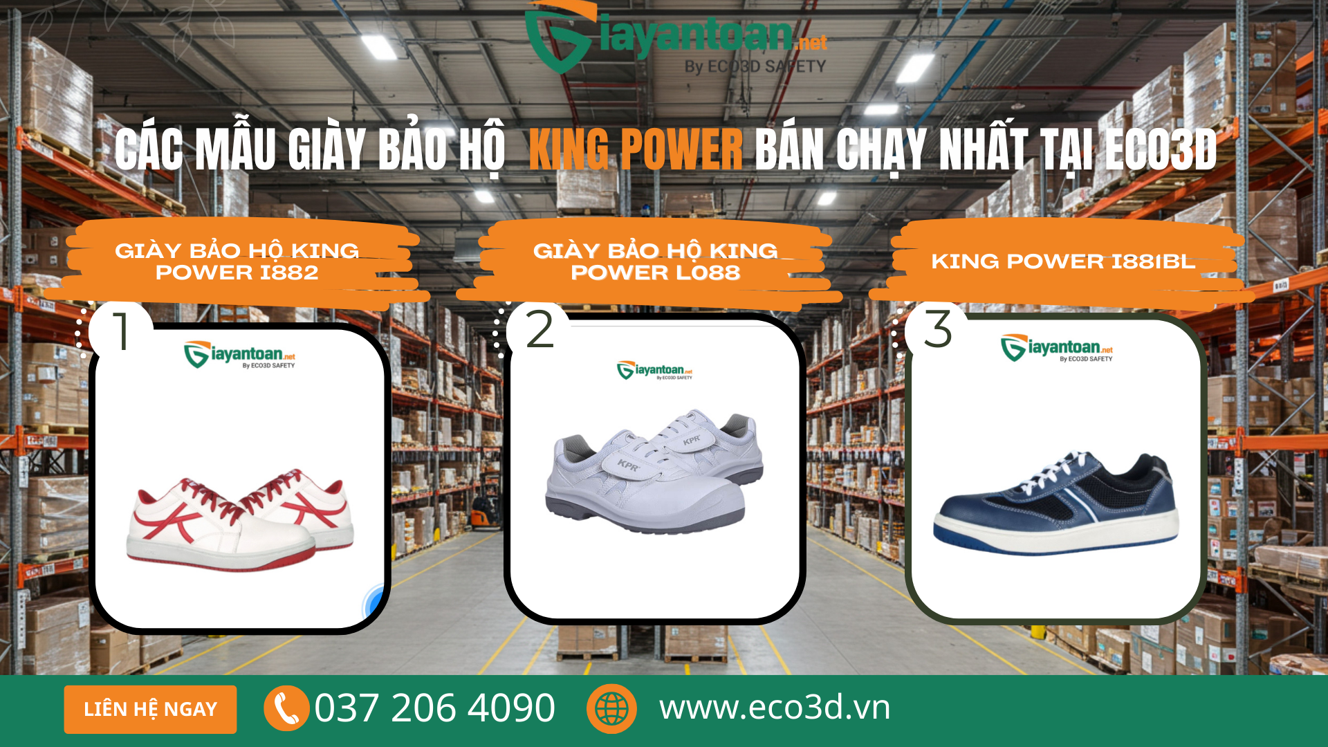 Các mẫu giày bảo hộ King Power bán chạy hiện nay