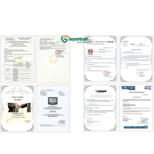 Chứng nhận phân phối giày bảo hộ lao động COV-609 chính hãng.