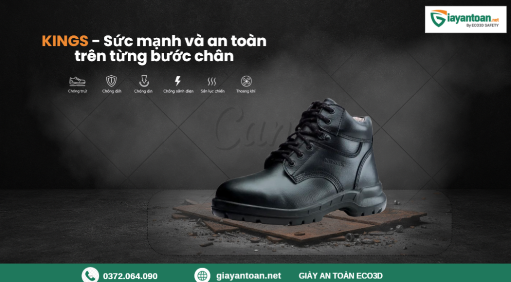 Giày bảo hộ Honeywell Kings Việt Nam mã 15534Z-BLK chống tĩnh điện.