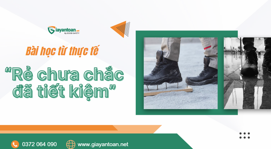 Giày không đạt tiêu chuẩn an toàn dễ bị đinh đâm xuyên gây chấn thương.