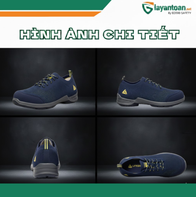Các góc chụp chi tiết giày bảo hộ SUMMER2 S1P SR bao gồm mặt trước, mặt bên, gót giày và đế giày chống trượt.