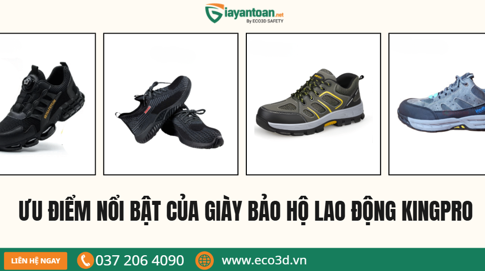 Các mẫu giày bảo hộ lao động Kingpro thiết kế thể thao chống đinh chống trượt