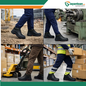 Giày bảo hộ lao động Delta Plus S3 SRC sử dụng trong công trường nhà máy kho vận