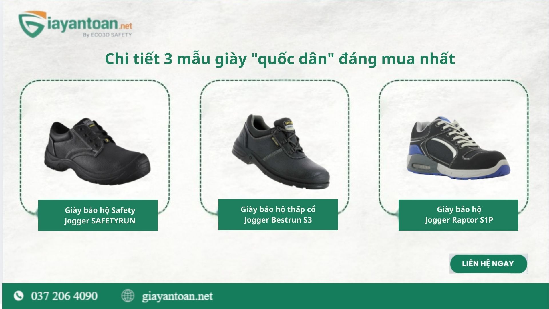 Chi tiết 3 mẫu giày bảo hộ quốc dân đáng mua nhất