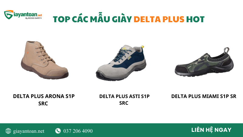 Top các mẫu giày bảo hộ Delta Plus hot nhất hiện nay