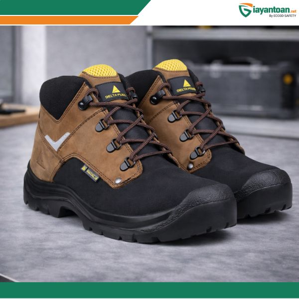 Tổng quan thiết kế và tiêu chuẩn an toàn của giày bảo hộ Delta Plus GOBI S3 SRC