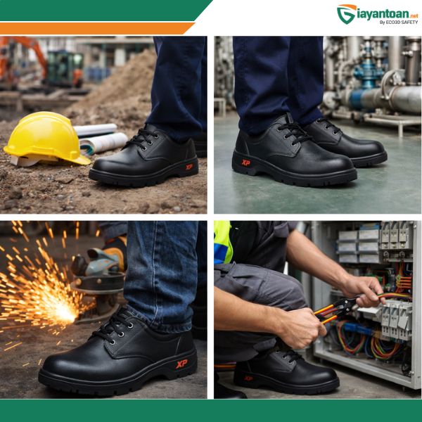 Giày bảo hộ ABC XP 368 sử dụng trong công trình và nhà máy