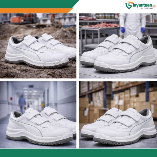 Ứng dụng giày bảo hộ PUMA ABSOLUTE LOW S2 SRC trong nhà máy