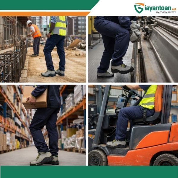 Ứng dụng giày bảo hộ Delta Plus DENALI S1PS SR trong nhà xưởng